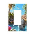 thumbnail image 1 of Fuzoiu Playful Hedgehog Forest Pond Print Single Duplex Outlet Cover Plate, Light Switch Cover, for Receptacle Light Switch, Switch Cover Decorative Wallplate-Style U, 1 of 6