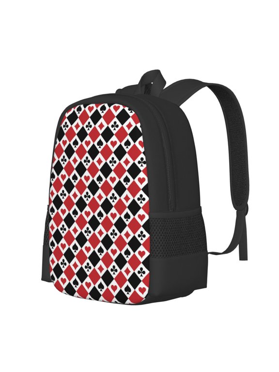 Playing Cards Print Large Capacity Backpack,Travel Backpack,Laptop Bag,College School Rucksack Bag,for School, Travel & Outdoor Activities