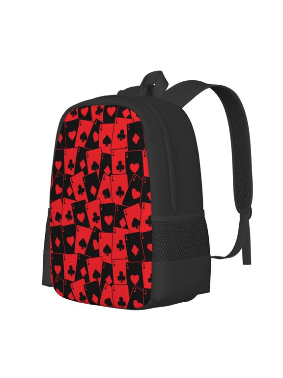 Playing Cards Print Large Capacity Backpack,Travel Backpack,Laptop Bag,College School Rucksack Bag,for School, Travel & Outdoor Activities