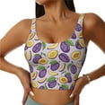 thumbnail image 1 of Fuzoiu Plum Print Women's Sports Vest,U-Back Sports Tank,Gym Vests,Athletic Sleeveless Shirts,Exercise Undershirts,Yoga, Gym, and Dance Wear-Medium, 1 of 8