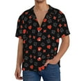 thumbnail image 1 of Fuzoiu Poker Creative Symbols Print Men's Casual Short,Men's Short Sleeve Shirt,Mens Casual Button Down Shirts,Cuban Collar Summer Shirt for Beach, Vacation, and Outdoor Activities-Medium, 1 of 1
