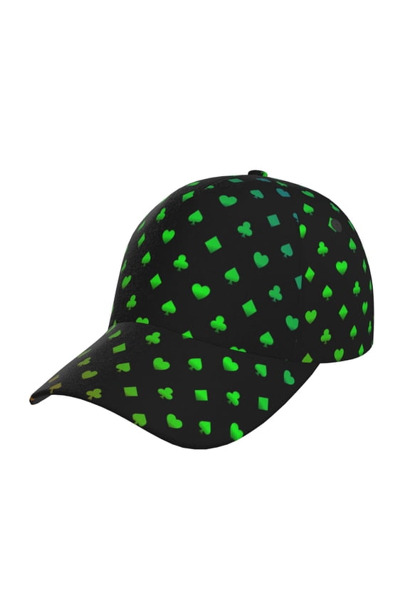 Poker Shapes Print Adjustable Baseball Cap for Men and Women, Unisex Sports Hat, Sun Protection Hat for Running Workouts and Outdoor Activities All Seasons