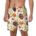 thumbnail image 1 of Fuzoiu Thanksgiving Turkey Print Men's Swim Shorts,Quick-Dry Double-Layer Swim Trunks,Board Trunks,Beach Shorts Swimwear Bathing Suits-Large, 1 of 6