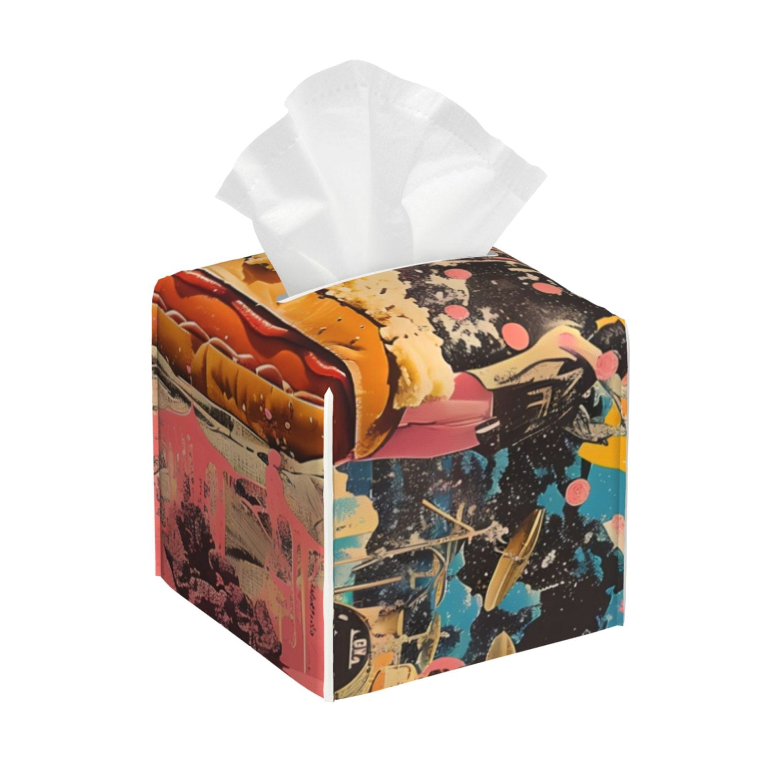 Fuzoiu Psychedelic Band Hotdog Art Print Tissue Box Cover Holder ...
