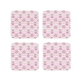 thumbnail image 1 of Fuzoiu Pug And Donut Print Leather Coasters Set,Drink Coasters Set of 4,for Tabletop Protection, Durable PVC Coasters,Home Décor and Housewarming Gift-Square, 1 of 6