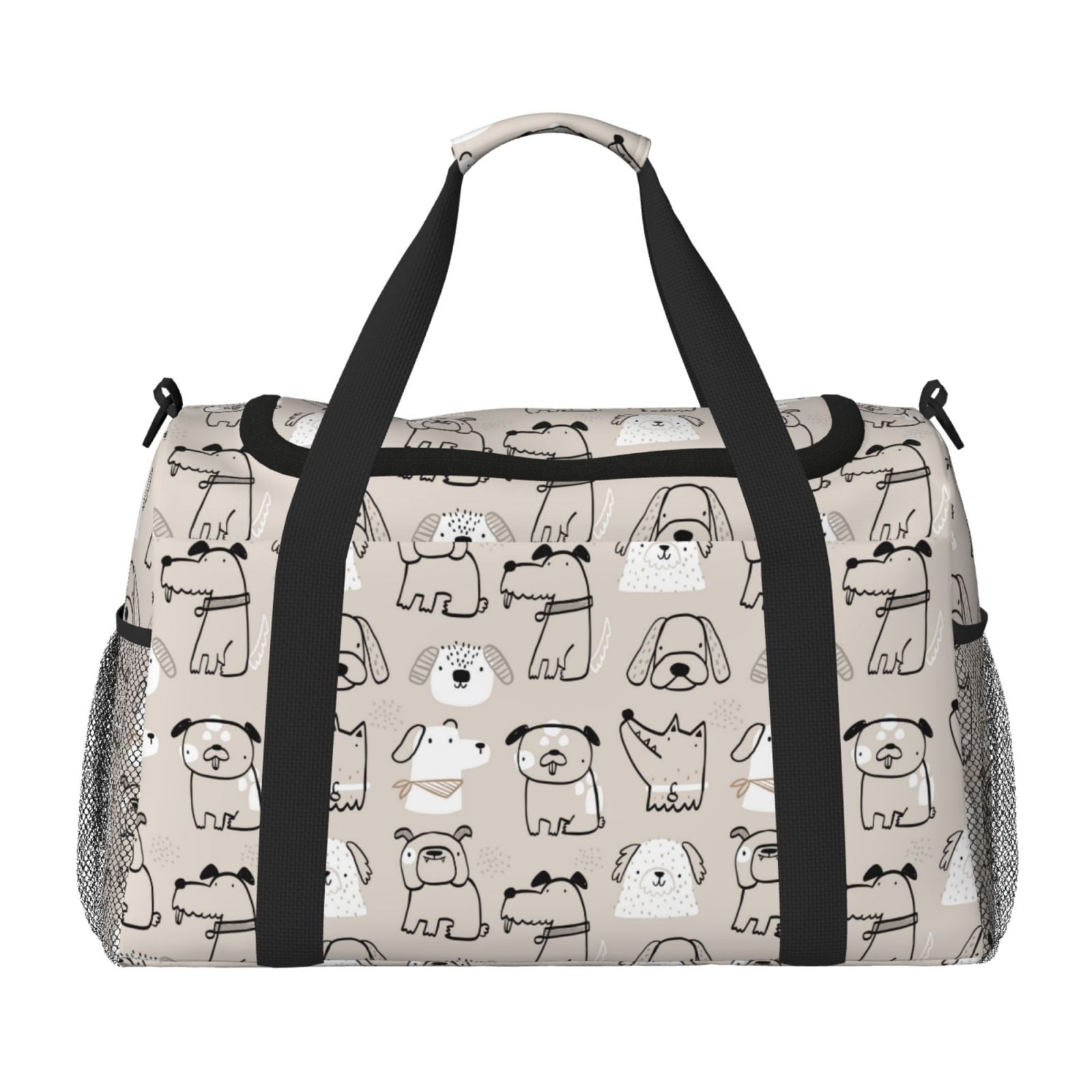 Fuzoiu Puppy Print Travel Duffle Bag,Carry On Tote Bags,Duffel Bag,Sport Gym Bag, Hospital Bag for Labor and Delivery, Overnight Bag,Luggage Bag