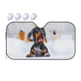 thumbnail image 1 of Fuzoiu Puppy Sits In Bathtub Print Car Windshield Sunshade,Foldable Reflective Sun Visor,Windshield Sun Shade,UV Rays Sun Visor Shade,Auto Front Sun Shield Shade-Medium, 1 of 8