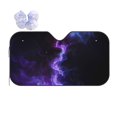 thumbnail image 1 of Fuzoiu Purple And Blue Nebula Print Car Windshield Sun Shade,Block Uv Rays Sunshade,Foldable Front Window Sun Visor Protector for Car,SUV,Truck-Keep Vehicle Cool-Purple And Blue Nebula, 1 of 8