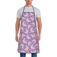 thumbnail image 1 of Fuzoiu Purple Butterflies Floral Print Waterproof Apron, Kitchen Apron for Women Men Chef, Apron for Christmas Dinner Party Cooking Baking Crafting House Cleaning Kitchen, 1 of 7