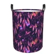 thumbnail image 1 of Fuzoiu Purple Dreamcatcher Print Circular Hamper,Laundry Basket with Handle,Collapsible Laundry,Dirty Clothes Storage Basket,for Bedroom Bathroom Dorm Living Room-Medium, 1 of 6