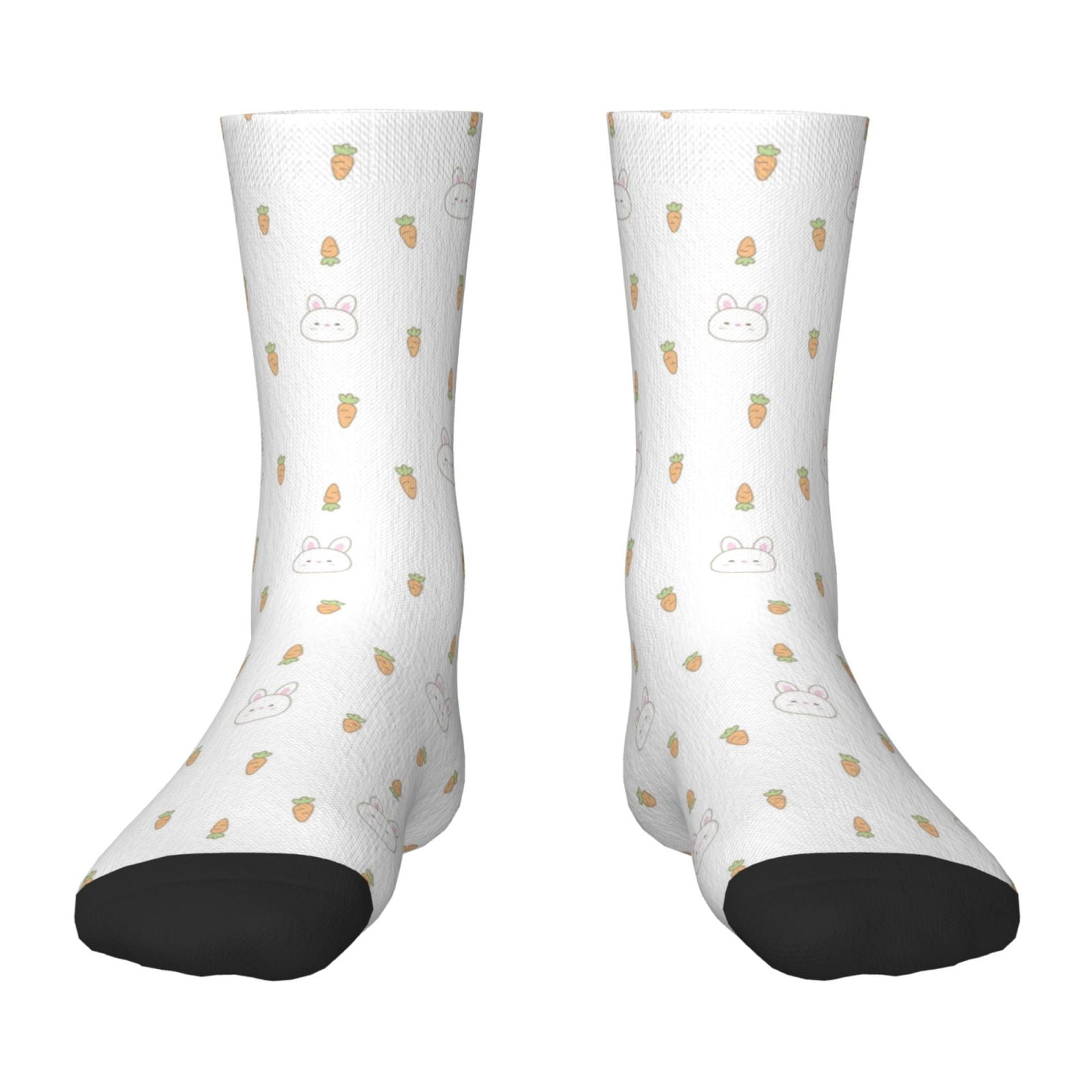 Fuzoiu Rabbit And Carrot Print Kids Socks For Boys Girls,Grip Crew ...