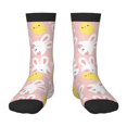 thumbnail image 1 of Fuzoiu Rabbit And Chick Print Kids Socks For Boys Girls,Grip Crew Socks with Non Slip,Lightweight Stretch Crew Socks,Toddlers Crew Boot Socks, 1 of 5