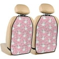 thumbnail image 1 of Fuzoiu Rabbit And Flower Print 2 Pack Kick Mat Back Seat Protector With 3 Storage Pockets, Universal Car Seat Back Organizer For Kids Pets, Waterproof Backseat Protector For Most Car, 1 of 8