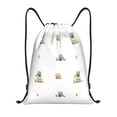 thumbnail image 1 of Fuzoiu Rabbit Blowing Dandelions Print Drawstring Backpack for Gym, Travel, Yoga,Sports Sackpack String Bag for Women Men-Small, 1 of 6