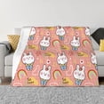 thumbnail image 1 of Fuzoiu Rabbit So Cute Print Flannel Blanket,Throw Blanket,Flannel Home Decor,Fleece Bed Blankets,Cozy Soft Blanket for Bed, Sofa, Camping, and Travel-50"x40", 1 of 6