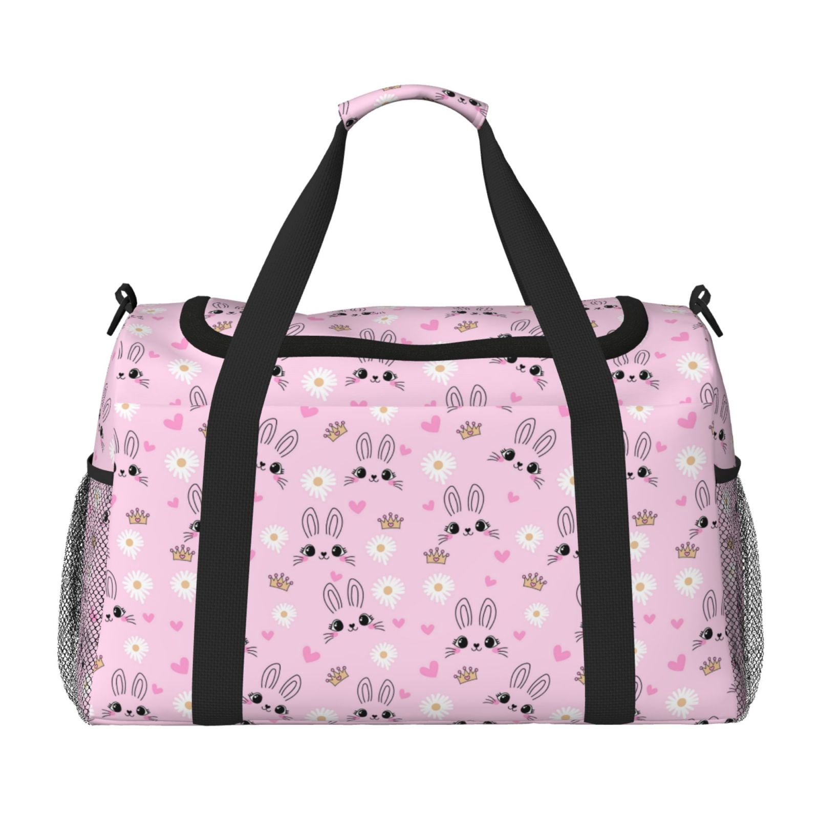 Fuzoiu Rabbit Face Print Travel Duffle Bag,Carry On Tote Bags,Duffel Bag,Sport Gym Bag, Hospital Bag for Labor and Delivery, Overnight Bag,Luggage Bag