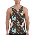 thumbnail image 1 of Fuzoiu Rabbit Is Eating Carrots Print Men's Workout Tank Tops,Sleeveless Gym Shirt Quick Dry,Fitness Bodybuilding T-Shirt,Muscle Athletic Workout Tee-, 1 of 7