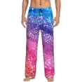 thumbnail image 1 of Fuzoiu Rainbow Glitter Cute Print Men's Pajama Pants,Lounge Pants for Men,Lounge PJ Bottoms,Sleepwear Pants with Drawstring Pockets -X-Large, 1 of 6