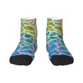 thumbnail image 1 of Fuzoiu Rainbow Glitter Print Adult Socks, Crew Moisture-wicking Socks, Unisex Cushion Crew Socks,Casual Sports Ankle Socks, 1 of 7