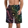 thumbnail image 1 of Fuzoiu Rainbow Glitter Print Men's Beach Shorts,Men's Swim Trunks,Quick Dry Board Shorts with Pockets,Men's Bathing Suits for Surfing, Running, and Casual Wear-XX-Large, 1 of 6