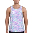 thumbnail image 1 of Fuzoiu Rainbow Scales Print Men's Workout Tank Tops,Sleeveless Gym Shirt Quick Dry,Fitness Bodybuilding T-Shirt,Muscle Athletic Workout Tee-Large, 1 of 1