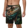 thumbnail image 1 of Fuzoiu Realistic Colorful Chameleon Print Men's Swim Shorts,Quick-Dry Double-Layer Swim Trunks,Board Trunks,Beach Shorts Swimwear Bathing Suits-Small, 1 of 6