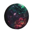 thumbnail image 1 of Fuzoiu Red And Green Carnation Print Universal Spare Tire Cover with Buckle Strap, Waterproof Wheel Covers for Jeep, Trailer, RV, Truck and All Car-17 inch, 1 of 6