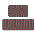 thumbnail image 1 of Fuzoiu Red And Orange On Blue Teal Print Kitchen Floor Mat 2 Sets,Kitchen Rugs and Mats,,Non Skid Waterproof Kitchen Floor Mat for Kitchen,Home Office,Sink,Laundry, 1 of 6