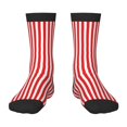 thumbnail image 1 of Fuzoiu Red And White Stripes Print Kids Socks For Boys Girls,Grip Crew Socks with Non Slip,Lightweight Stretch Crew Socks,Toddlers Crew Boot Socks, 1 of 5