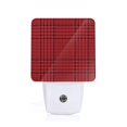 thumbnail image 1 of Fuzoiu Red Black Houndstooth Print Dusk to Dawn LED Night Light with Light Sensor, Energy-Efficient Touch-Safe Night Lamp for Home, Office, and Kids' Rooms-EU, 1 of 7