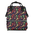 thumbnail image 1 of Fuzoiu Red Chili Print Diaper Bag Backpack,Baby Essentials Travel Tote,Multi function Waterproof Diaper Bag, Travel Essentials Baby Bag - Unisex, 1 of 6