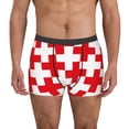 thumbnail image 1 of Fuzoiu Red Cross 1 Print Men's Ultra Breathable Underwear,No Riding Up Boxer Briefs with ComfortFlexible Waistband-XX-Large, 1 of 5