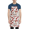 thumbnail image 1 of Fuzoiu Red Food Print Adjustable Waterproof Apron with Pockets,Waterproof Apron for Cooking, Gardening, and Art Projects, 1 of 8