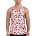 thumbnail image 1 of Fuzoiu Red Football Print Men's Workout Tank Tops,Sleeveless Gym Shirt Quick Dry,Fitness Bodybuilding T-Shirt,Muscle Athletic Workout Tee-Small, 1 of 7