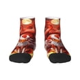 thumbnail image 1 of Fuzoiu Red Leaf Flame Fox Print Adult Socks, Crew Moisture-wicking Socks, Unisex Cushion Crew Socks,Casual Sports Ankle Socks, 1 of 7