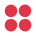 thumbnail image 1 of Fuzoiu Red Love Heart Print Leather Coasters Set,Drink Coasters Set of 4,for Tabletop Protection, Durable PVC Coasters,Home Décor and Housewarming Gift-Round Shape, 1 of 6