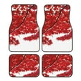 thumbnail image 1 of Fuzoiu Red Maple Leaf Print Carpet Floor Mats for Car,Car Foot Mat Set,Universal Fit 4 Piece Mat Pad Set,Fits Most Cars Trucks Vans Sedans SUV Auto Carpet Mat Se, 1 of 7