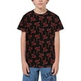 thumbnail image 1 of Fuzoiu Red Snake Print Youth Short Sleeve T-Shirt,Youth Dry-Fit Active Athletic T-Shirt,Short Sleeve Tops Tees for School, Sports, and Casual Wear, 1 of 6