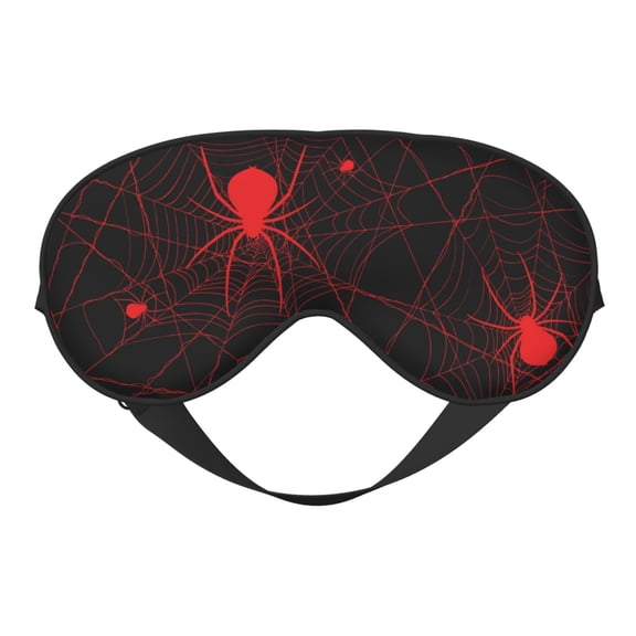 Fuzoiu Red Spider On The Web Print Sleep Masks,Eye Masks with Adjustable Strap for Sleeping,Night Eye Shade for Women Men,Eye Cover for Full Night's Sleep, Travel and Nap