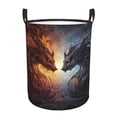 thumbnail image 1 of Fuzoiu Red And White Beast Print Circular Hamper,Laundry Basket with Handle,Collapsible Laundry,Dirty Clothes Storage Basket,for Bedroom Bathroom Dorm Living Room-Small, 1 of 6