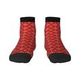 thumbnail image 1 of Fuzoiu Red White Snowflakes Print Adult Socks, Crew Moisture-wicking Socks, Unisex Cushion Crew Socks,Casual Sports Ankle Socks, 1 of 7