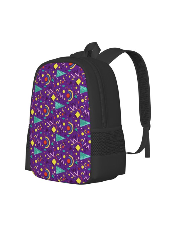 Retro 80s Style Print Large Capacity Backpack,Travel Backpack,Laptop Bag,College School Rucksack Bag,for School, Travel & Outdoor Activities