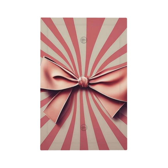 Fuzoiu Retro Bow Print Single Duplex Outlet Cover Plate, Light Switch Cover, for Receptacle Light Switch, Switch Cover Decorative Wallplate-Style V