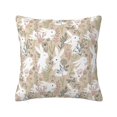 thumbnail image 1 of Fuzoiu Retro Bunny Flower Print Square Pillow Cover,Hidden Zipper Design,Luxury Square Pillow Case, Throw Pillow,Couch Cushion-18"x18", 1 of 2