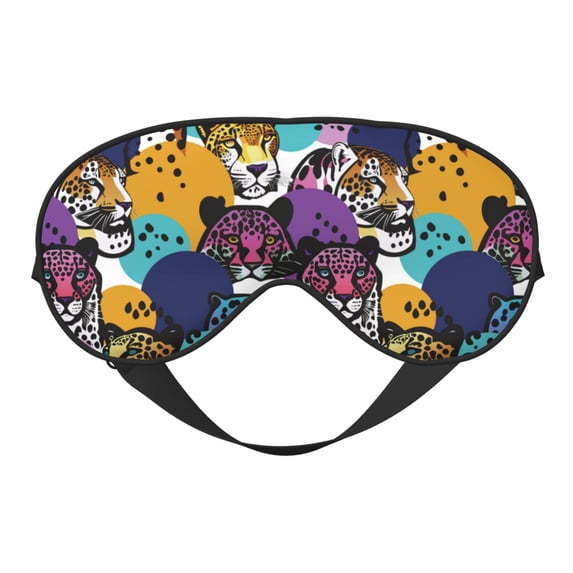 Fuzoiu Retro Panther Print Sleep Masks,Eye Masks with Adjustable Strap for Sleeping,Night Eye Shade for Women Men,Eye Cover for Full Night's Sleep, Travel and Nap