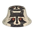 thumbnail image 1 of Fuzoiu Retro Raccoon Graphic Print Print Reflective Bucket Hat,Outdoor Hat for Men and Women,Bucket Hat for Travel Fishing Hunting Summer Camp, 1 of 6