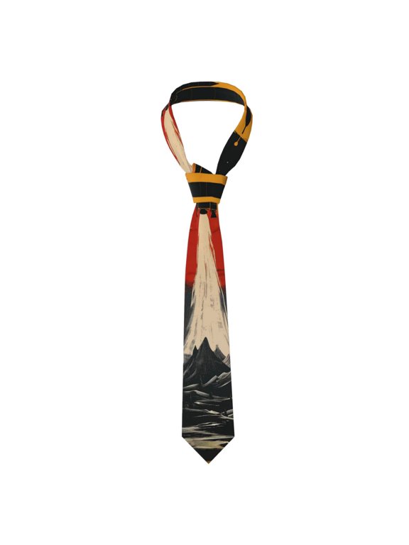 Retro Space Rocket Launch Print Men's Necktie,Business Necktie,Mens Ties for Business Wedding Graduation