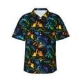 thumbnail image 1 of Fuzoiu Retro Truck Print Hawaiian Shirt for Men, Summer Beach Casual Short Sleeve Button Down Shirts, Men’s Beach Summer Shirts with Pocket,Small, 1 of 7
