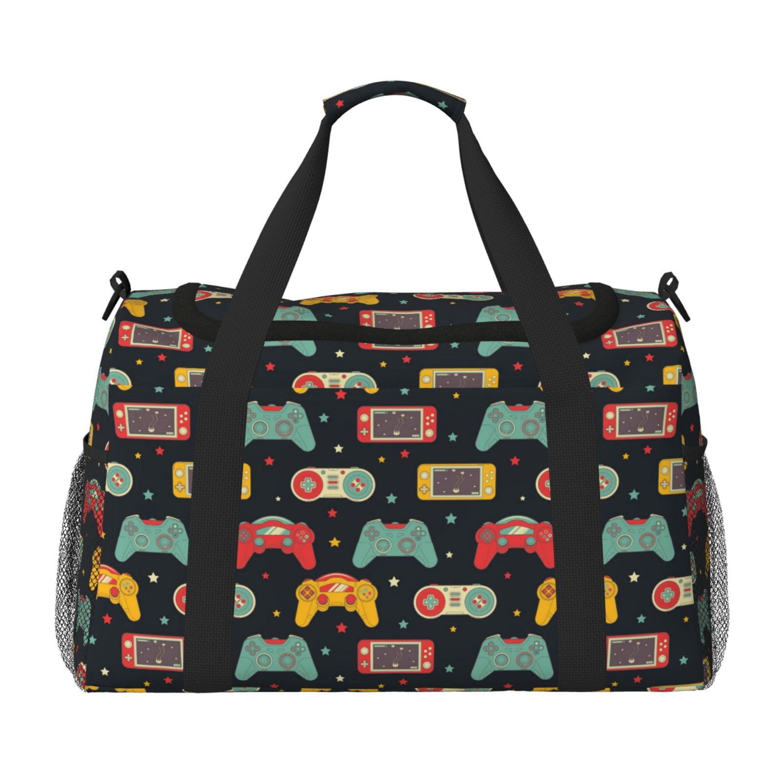 Fuzoiu Retro Video Game Print Travel Duffle Bag,Carry On Tote Bags,Duffel Bag,Sport Gym Bag, Hospital Bag for Labor and Delivery, Overnight Bag,Luggage Bag