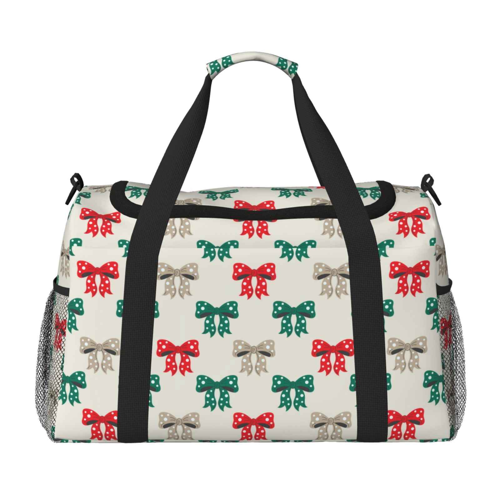 Fuzoiu Retro bows Print Travel Duffle Bag,Carry On Tote Bags,Duffel Bag,Sport Gym Bag, Hospital Bag for Labor and Delivery, Overnight Bag,Luggage Bag